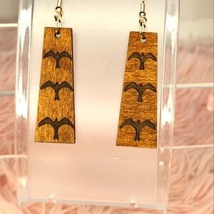 Unique Wooden  Earrings (R96)